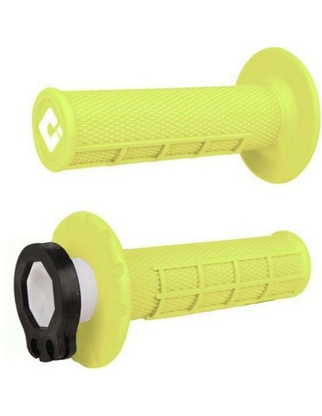 Puños ODI MX Lock On V2 Half Waffle 2/4 T Amarillo Flour