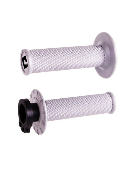 Puños ODI MX Lock On V2 No Waffle 2/4 Blanco