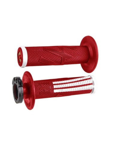 Puños ODI MX Pro Lock On V2 Emig 2/4 T Rojo/Blanco