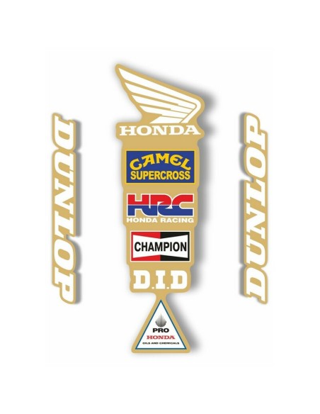 Kit Adhesivos Guardabarros Trasero Retro Honda Blanco