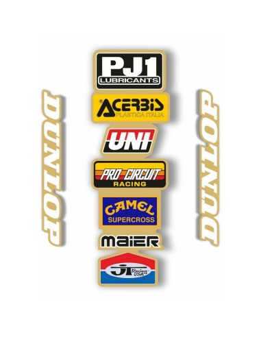 Kit Adhesivos Guardabarros Trasero Retro PJ1 Blanco