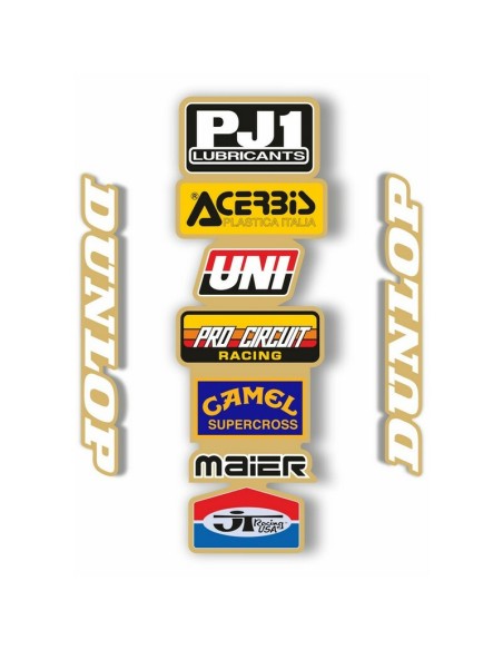 Kit Adhesivos Guardabarros Trasero Retro PJ1 Blanco