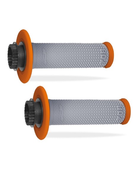 Puños Pro Grip 708 Lock On Doble Densidad Diamond Naranja/Gris