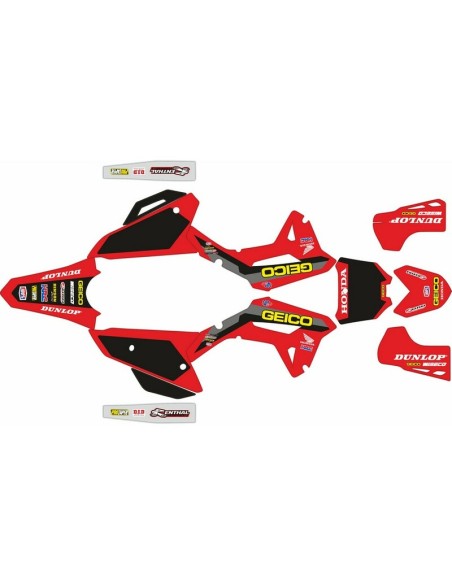 Kit Adhesivos Completo Honda CRF 250 R 22-24 HRC Rojo/Gris