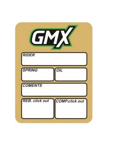 Adhesivo Vinilo Settings de Suspensión GMX