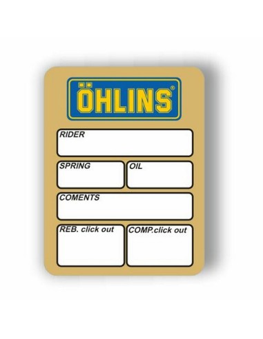 Adhesivo Vinilo Settings de Suspensión Öhlins