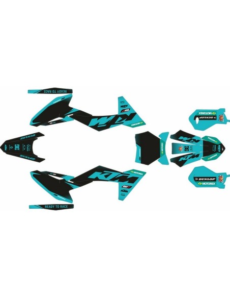 Kit Adhesivos Completo KTM SX 50 24 Turquesa