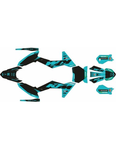 Kit Adhesivos Completo KTM SX 65 24 Turquesa