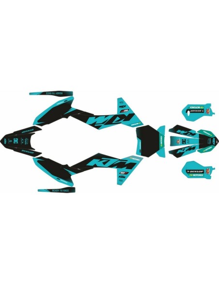 Kit Adhesivos Completo KTM SX 65 24 Turquesa