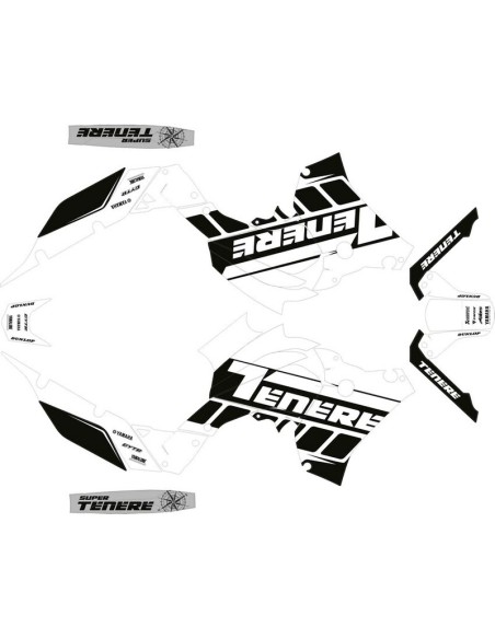 Kit Adhesivos Completo Yamaha Ténéré 700 World Raid 22-24 Blanco