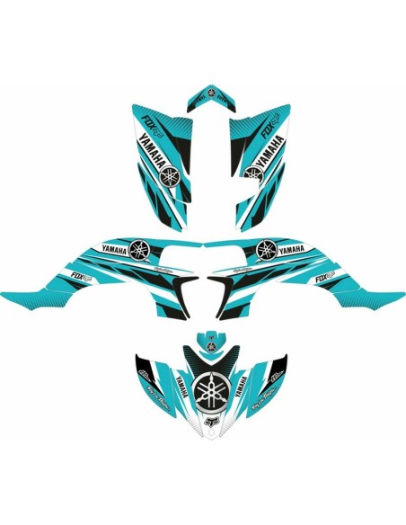 Kit Adhesivos Completo Yamaha YFZ 450 03-22 Turquesa