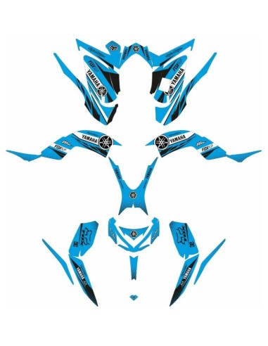 Kit Adhesivos Completo Yamaha YFM 700 Raptor 13-.. Cyan