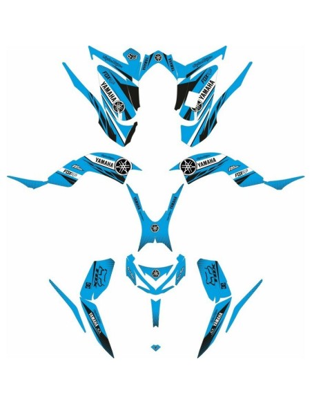 Kit Adhesivos Completo Yamaha YFM 700 Raptor 13-.. Cyan