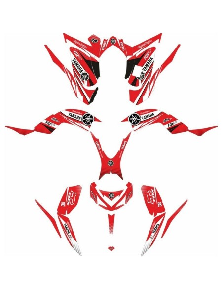 Kit Adhesivos Completo Yamaha YFM 700 Raptor 13-.. Rojo
