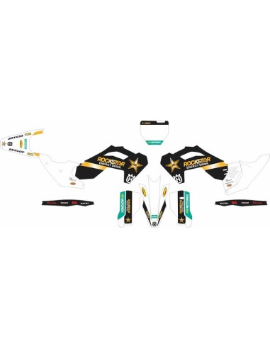 Kit Adhesivos Completo Husqvarna FC/TC 23-24 Rockstar Edition Negro/Blanco
