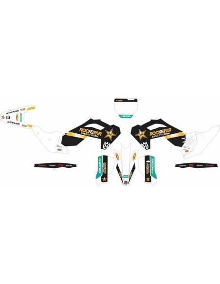 Kit Adhesivos Completo Husqvarna FC/TC 23-24 Rockstar Edition Negro/Blanco