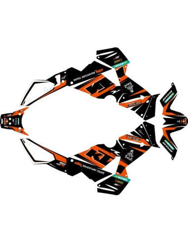 Kit Adhesivos Completo KTM Adventure 950 03-06 Factory Edition Negro/Naranja