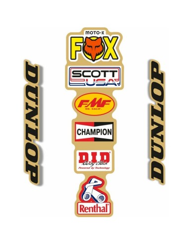 Kit Adhesivos Guardabarros Trasero Retro Fox Negro