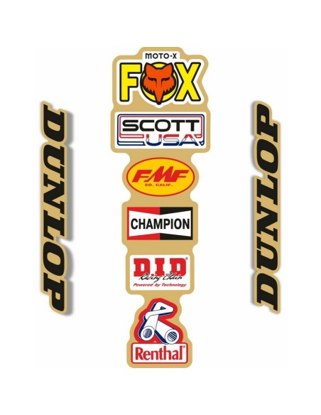 Kit Adhesivos Guardabarros Trasero Retro Fox Negro