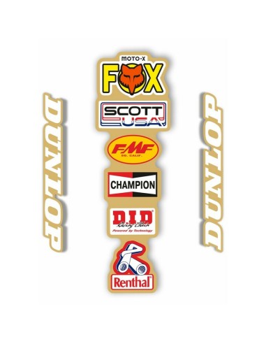Kit Adhesivos Guardabarros Trasero Retro Fox Blanco