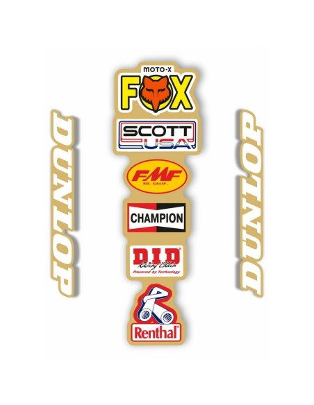 Kit Adhesivos Guardabarros Trasero Retro Fox Blanco