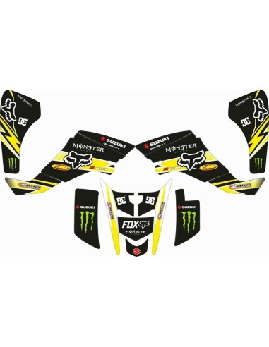Kit Adhesivos Completo Fox Suzuki LTZ 400 03-08 Amarillo
