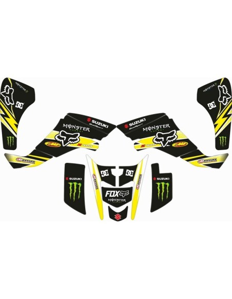Kit Adhesivos Completo Fox Suzuki LTZ 400 03-08 Amarillo