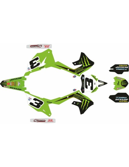 Kit Adhesivos Completo Kawasaki KX 450 19-23 Eli Tomac