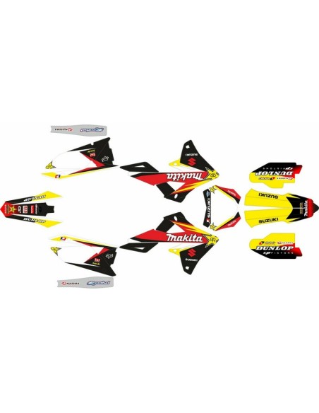 Kit Adhesivos Completo Suzuki RMZ 250 20 Negro/Rojo