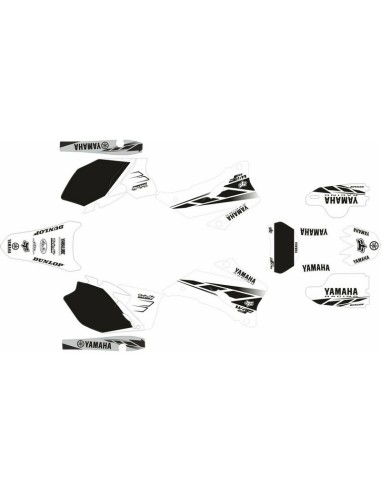 Kit Adhesivos Completo Yamaha WR 450 F 07-11 Blanco/Negro