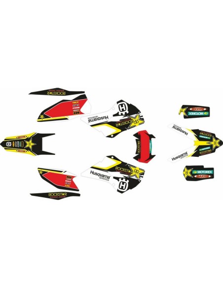 Kit Adhesivos Completo Rockstar Husqvarna FE/TE 2014 Rojo