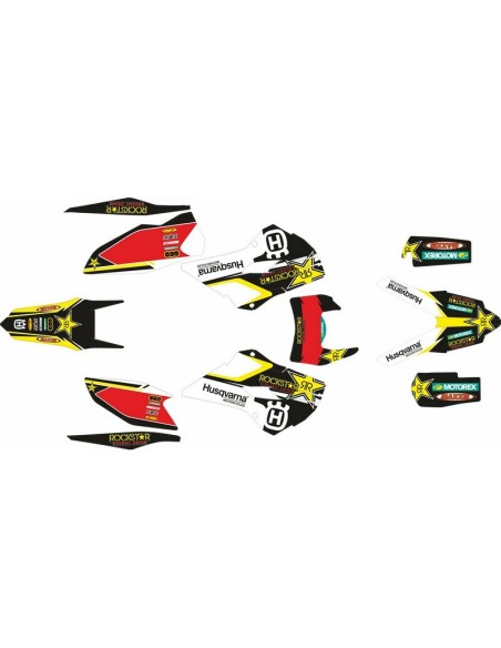 Kit Adhesivos Completo Rockstar Husqvarna FE/TE 2015 Rojo