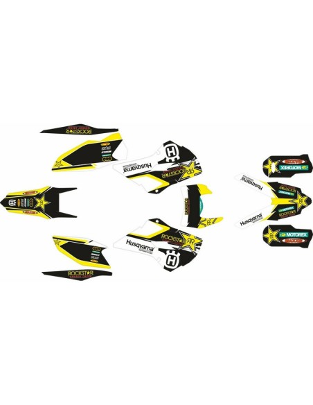 Kit Adhesivos Completo Rockstar Husqvarna FE/TE 2016 Negro