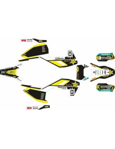 Kit Adhesivos Completo Rockstar Husqvarna FE/TE 17-19 Negro