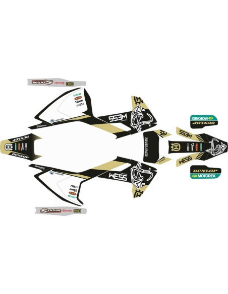 Kit Adhesivos Completo WESS Husqvarna FE/TE 17-19 Marrón