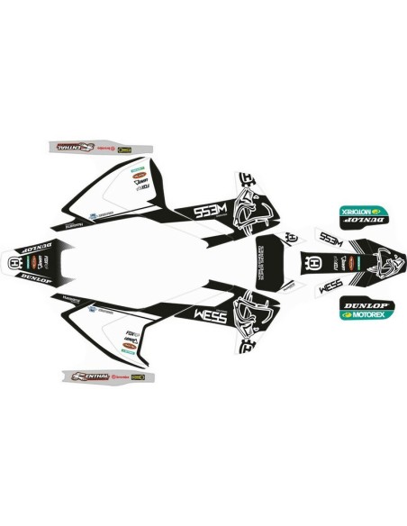 Kit Adhesivos Completo WESS Husqvarna FE/TE 17-19 Blanco