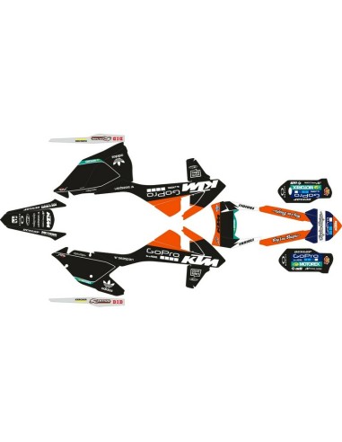 Kit Adhesivos Completo Go Pro KTM EXC 17-19
