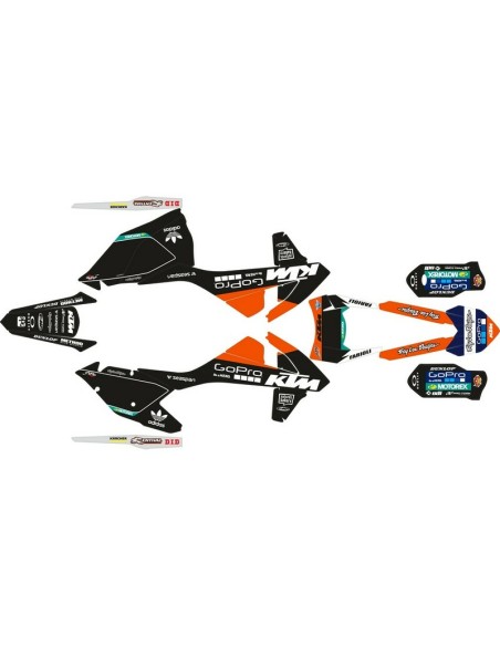Kit Adhesivos Completo Go Pro KTM EXC 17-19