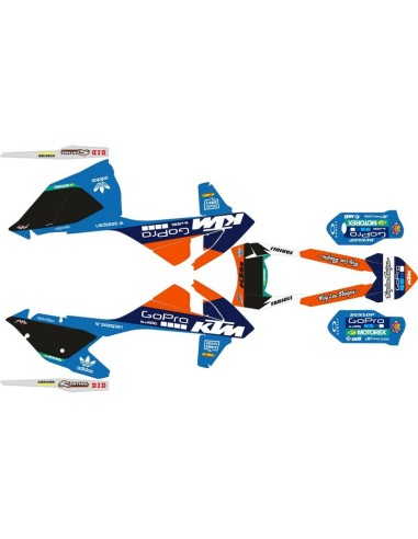 Kit Adhesivos Completo Go Pro KTM EXC 17-19