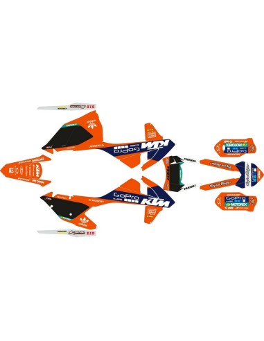 Kit Adhesivos Completo Go Pro KTM EXC 17-19