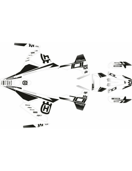 Kit Adhesivos Completo Rockstar Husqvarna 701 SM Blanco