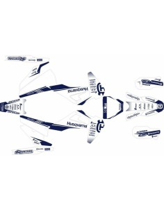 Kit Adhesivos Completo Mythical Husqvarna FC/TC 19-22 Blanco/Azul Marino