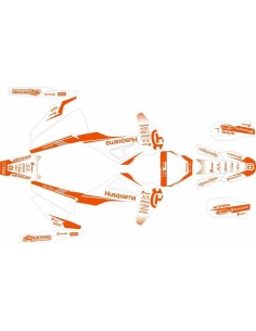 Kit Adhesivos Completo Mythical Husqvarna FC/TC 19-22 Blanco/Naranja