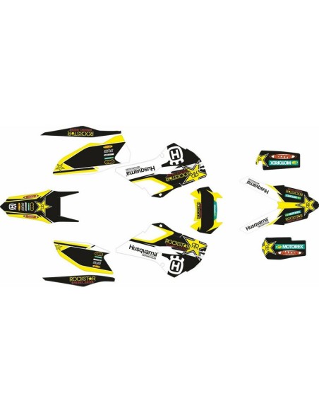 Kit Adhesivos Completo Rockstar Husqvarna FE/TE 2014 Negro