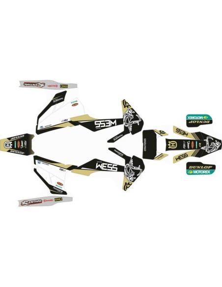 Kit Adhesivos Completo WESS Husqvarna TE/FE 20-23 Marrón
