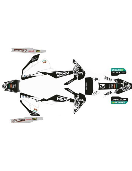 Kit Adhesivos Completo WESS Husqvarna TE/FE 20-23 Blanco
