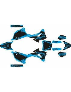 Kit Adhesivos Completo Kawasaki KX 85 22-23 No Fear Negro/Azul