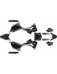 Kit Adhesivos Completo Kawasaki KX 85 22-23 No Fear Negro/Gris