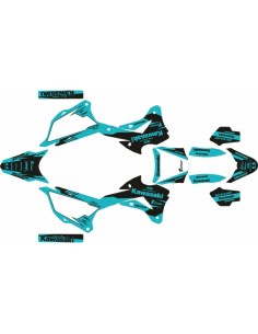 Kit Adhesivos Completo Kawasaki KX 85 22-23 No Fear Turquesa