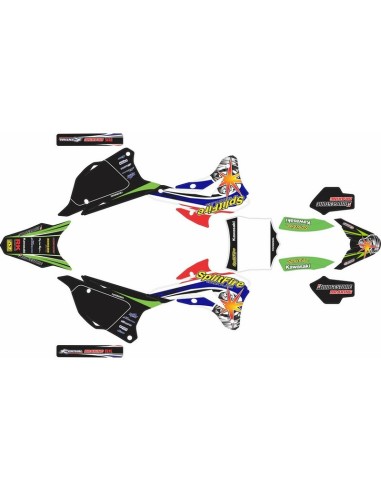Kit Adhesivos Completo Kawasaki KX 85 22-23 SplitFire Black Edition